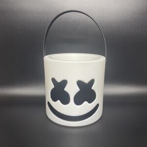 DJ Marshmello Led Light Up White Halloween Treat Bucket Tested WORKING